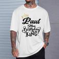 Paul The Birthday King Happy Birthday Boys Nager Gray T-Shirt Geschenke für Ihn