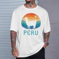 Peru Retro Llamaintage Machu Picchu Alpaca South American T-Shirt Geschenke für Ihn