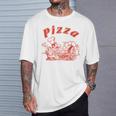 Pizza Box Cardboard Italian Retro Logo T-Shirt Geschenke für Ihn