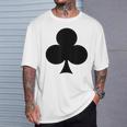 Playing Card Cross Heart Checked Spades Carnival Group Costume Card S T-Shirt Geschenke für Ihn