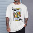 Playing Card King Of Clubs I Cross King S T-Shirt Geschenke für Ihn