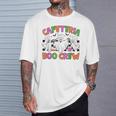Retro Cafeteria Boo Crew Cafeteria Worker Ghost Halloween T-Shirt Gifts for Him
