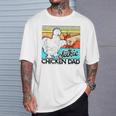 Retro Silkie Chicken Dad Farmer Silky Chickens T-Shirt Gifts for Him