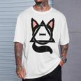 Theta Delta Cat Therian Pride Gray T-Shirt Geschenke für Ihn