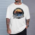 Teneriffa Puerto De La Cruz With Coordinates Gray T-Shirt Geschenke für Ihn