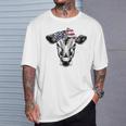 Vintage Patriot Cow Farm 4th Of July American Flag T-Shirt Gifts for Him