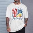 Vintage Tis The Season Summer Vibes Crawfish Season T-Shirt Gifts for Him