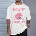 Western Howdy Its My Birthday Disco Cowgirl T-Shirt Gifts for Him