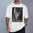 Wild Dog Terrier Bulldog Dog Owner Backprint Pitbull T-Shirt Geschenke für Ihn