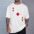 Women's Playing Card Chequered Ace Card Costume Fancy Dress Ass Groups T-Shirt Geschenke für Ihn