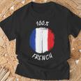 100 Französisches Hemd Stolzes Französisches Hemd Flagge Frankreich T-Shirt Geschenke für alte Männer