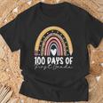 100Th Day Of First Grade 100 Days Of 1St Grade Cool Rainbow T-Shirt Gifts for Old Men