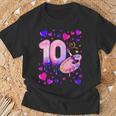 10Th Birthday Girl 10 Years Painting Number 10 T-Shirt Geschenke für alte Männer