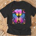 11Th Birthday Girl 11 Years Butterfly Number 11 T-Shirt Geschenke für alte Männer