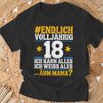 18 Geburtstag Junge Mädchen 18 Jahre 2007 Lustig Geschenk T-Shirt Geschenke für alte Männer