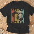 40 Geburtstag Männer Gamer Level 40 Complete T-Shirt Geschenke für alte Männer