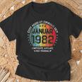 40Th Birthday Absolute Unique Since January 1982 Woman Man T-Shirt Geschenke für alte Männer