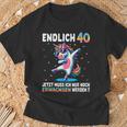 40Th Birthday Woman Man Party Outfit Unicorn T-Shirt Geschenke für alte Männer