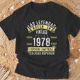 47 Años Cumpleaños Hombre Las Leyendas Nacen Enintage 1978 Camiseta unisex Regalos para ancianos
