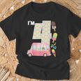 4Th Birthday Crew Ice Cream Truck I'm 4 Bday Ice Cream Party Camiseta unisex Regalos para ancianos