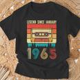 60 Years Old Legend Since January 1965 60Th Birthday T-Shirt Geschenke für alte Männer