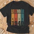 84Th Birthday Woman Man Legendary Since 1940 T-Shirt Geschenke für alte Männer