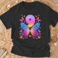 9Th Birthday Girl 9 Years Butterfly Number 9 T-Shirt Geschenke für alte Männer