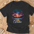 Aloha Hawaii The Hawaiian Island Palm Beach Maui Kauai T-Shirt Geschenke für alte Männer