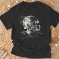 American Football Helmet Linemen T-Shirt Geschenke für alte Männer