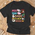 Animaux De La Ferme Sons Oink Baa Neigh Cluck Moo Toddler Farmer T-Shirt Cadeaux pour les vieillards