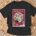 Anime Ramen Cat Retro Japanese Wooden Blockintage Kawaii Cat T-Shirt Geschenke für alte Männer