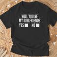 Ask Her Will You Be My Girlfriend Cutealentine's Day T-Shirt Geschenke für alte Männer