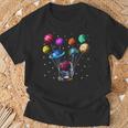 Astronauta Globos Planetasentilador Sistema Solar Camiseta unisex Regalos para ancianos