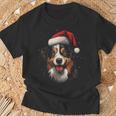 Australian Shepherd Hund Hunde Weihnachten Gassi Hundefan T-Shirt Geschenke für alte Männer