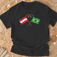 Austria Flag Brazilian Flag Austria Brazil T-Shirt Geschenke für alte Männer