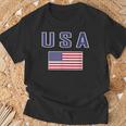 Bandera Americana Cool Patriotic Usa Banderas Hombres Es Camiseta unisex Regalos para ancianos