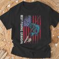 Best Fishing Canne À Pêche Avec Drapeau Américain T-Shirt Cadeaux pour les vieillards