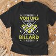 Billiard Accessories Billiard Pool Player S T-Shirt Geschenke für alte Männer