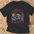 Bin Da Kann Losgehen Und Ja Es Eskaliert Eh Kostüm Affe Fun T-Shirt Geschenke für alte Männer