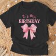 Birthday Girl Coquette Birthday Girl Pink Coquette Bow T-Shirt Gifts for Old Men