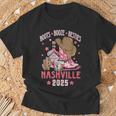 Boots Booze & Besties Nashville 2025 Girls Trip Drinking T-Shirt Gifts for Old Men