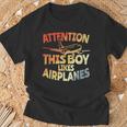 This Boy Likes Planes Aviation Boys T-Shirt Geschenke für alte Männer