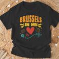 Bruselas En Mi Corazón Recuerdo Deiajero De Bélgica Camiseta unisex Regalos para ancianos