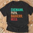 Builder Dad Husband Father's Day House Building Builder T-Shirt Geschenke für alte Männer