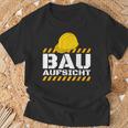Building Supervisor Helmet Building Supervisor Construction Site Construction Line T-Shirt Geschenke für alte Männer