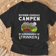 Camping Camping Weekend Forecast Drinking Alcohol Saufen T-Shirt Geschenke für alte Männer