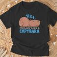 Capy Chillin' Like A Capybara Pijama Capybara Camiseta unisex Regalos para ancianos