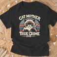 Cat Mother True Crime Lover Retro True Crime And Cats Camiseta unisex Regalos para ancianos