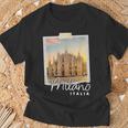 Catedral De Milán Italia Souvenir Duomo Di Milano Italiano Camiseta unisex Regalos para ancianos