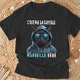 C'est Pas La Capitale C'est Marseille Bébé Humour Chat T-Shirt Cadeaux pour les vieillards